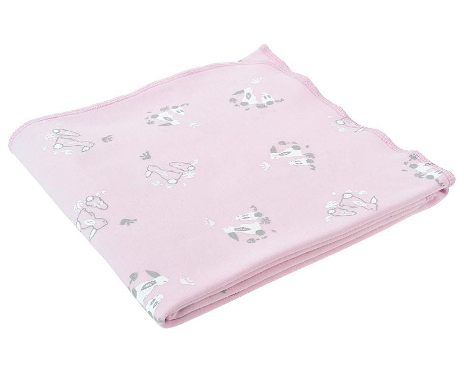 Under the Nile Organic Cotton Baby Girl Swaddle Blanket Pink Bunny