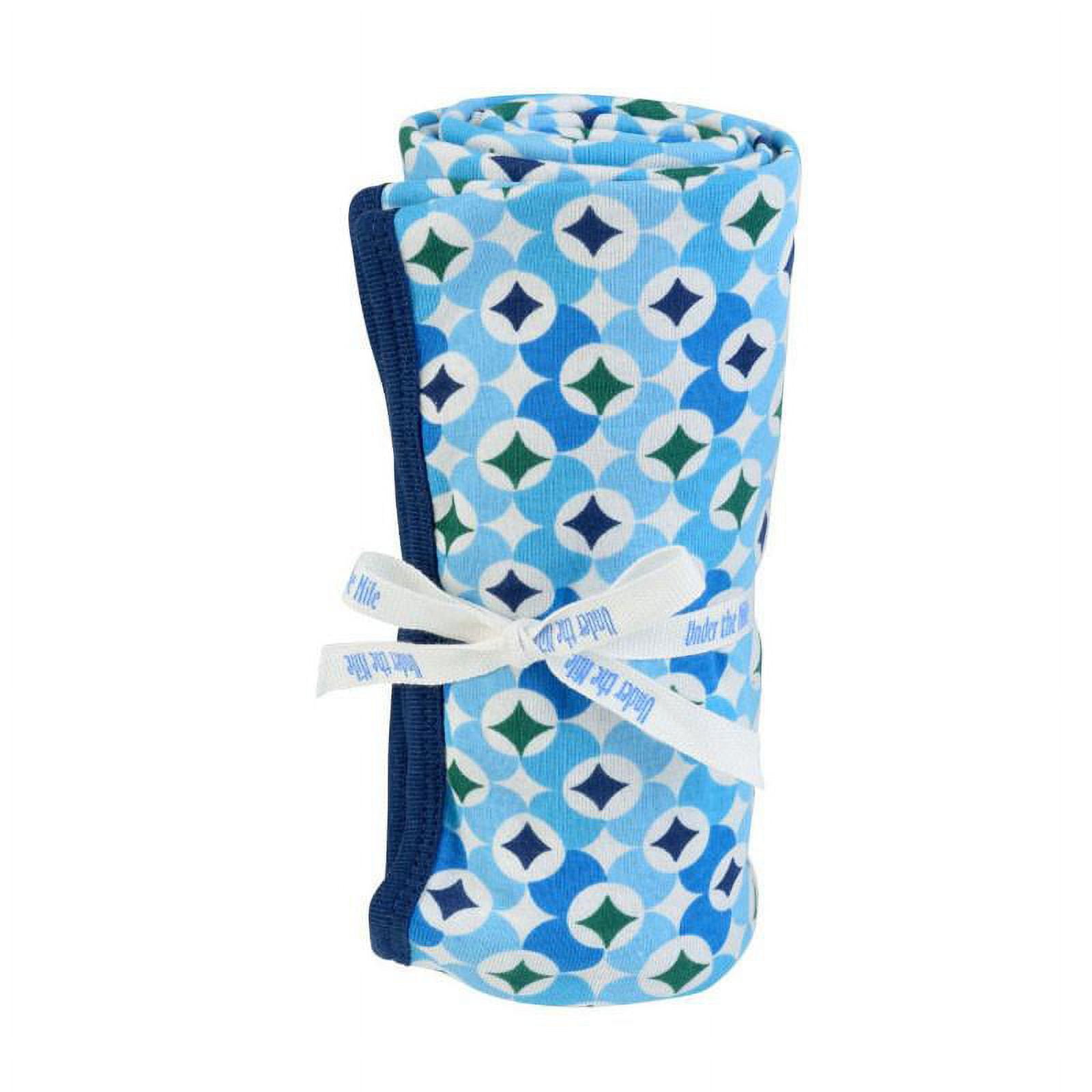 Under the Nile Organic Cotton Receiving Blanket Navy Prism Print