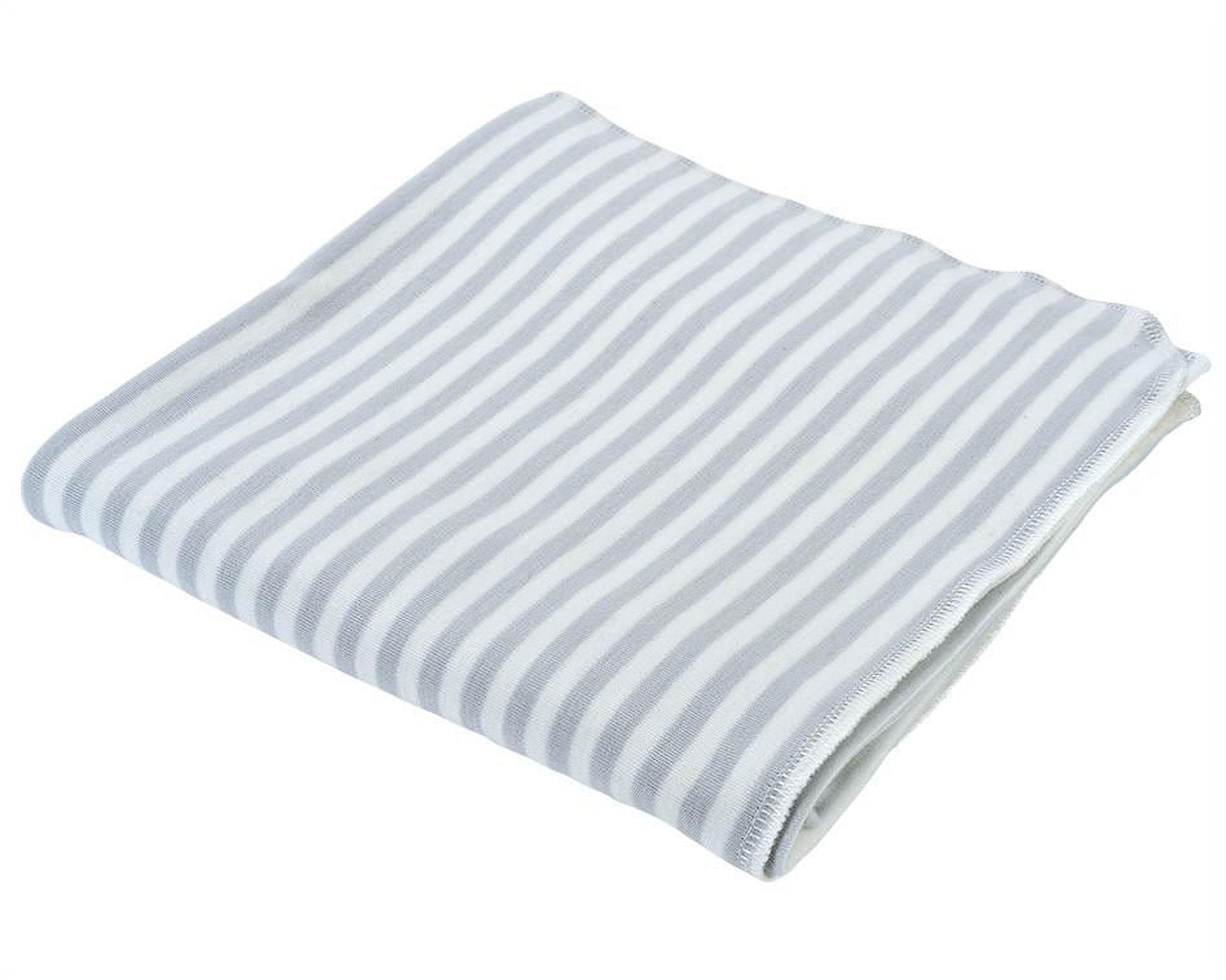 Under the Nile Organic Cotton Unisex Baby Swaddle Blanket Grey Stripe