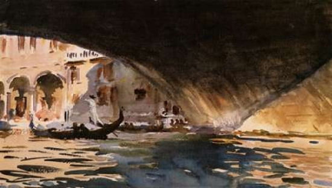 Under the Rialto Bridge 1909 Canvas Art - John Singer Sargent (24 x 36)
