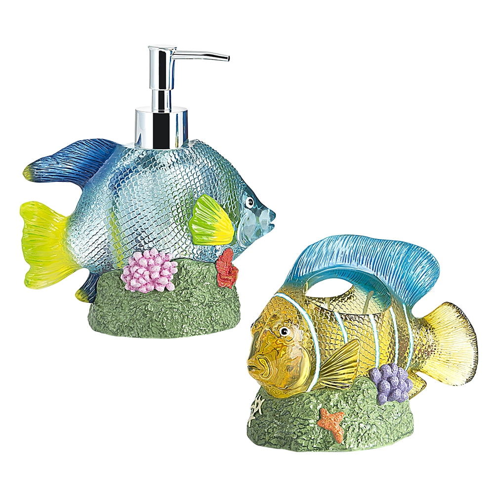 ALLURE HOME CREATIONS Under the Sea 2-Piece Resin Bath Set by Allure Home Creation