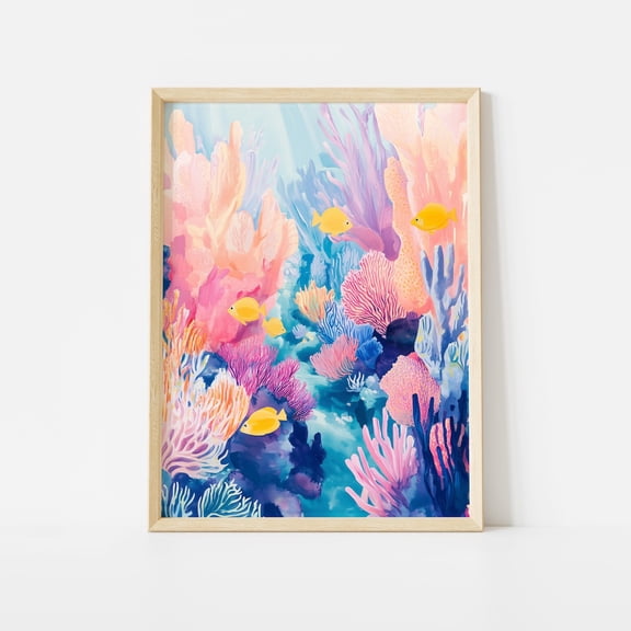Under the Sea Tropical Fish Poster Unframed Paper Print