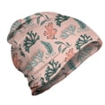 thumbnail image 1 of Under the Sea Unisex Beanie, Seaweed Coral Tones, Hiking Outdoors, Pale Salmon Multicolor, by Ambesonne, 1 of 1