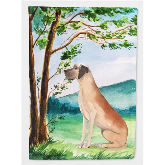 Under the Tree Great Dane Flag Canvas House Size