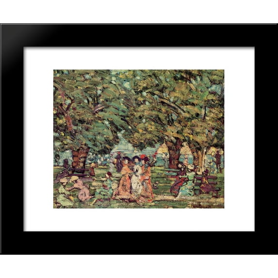 Under the Trees 20x24 Framed Art Print by Prendergast, Maurice