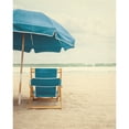 thumbnail image 1 of Under the Umbrella II - Bright Turquoise Poster Print by Elizabeth Urquhart (24 x 36), 1 of 1