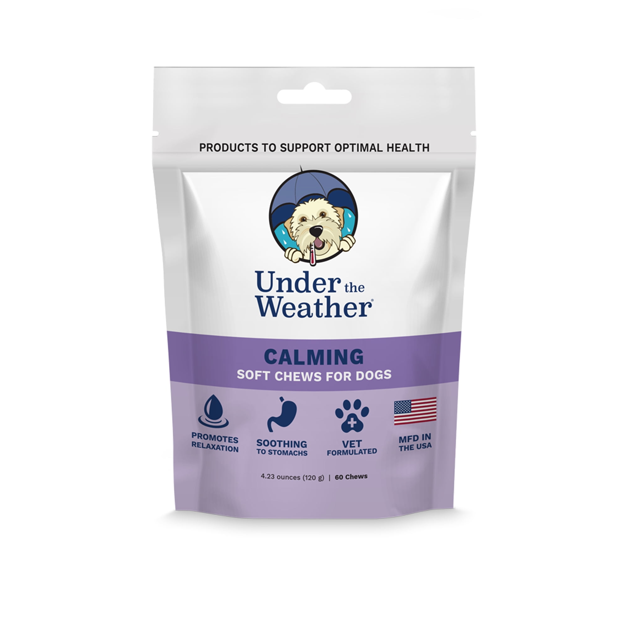Under the Weather Pet | Calming Soft Chews for Dogs (60 Count Pack)