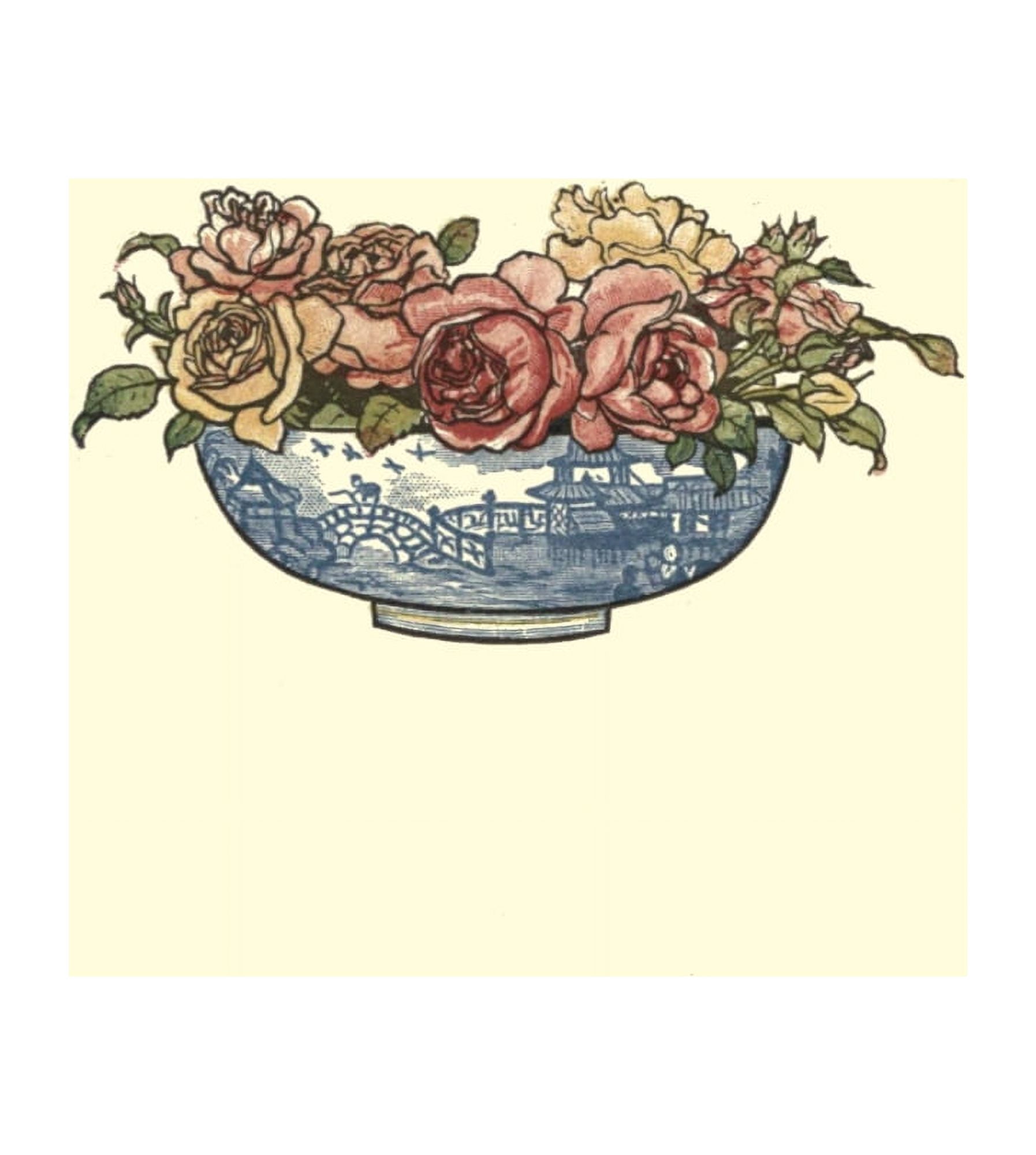 Under the Window 1879 Bowl of Flowers Canvas Art - Kate Greenaway (18 x 24)