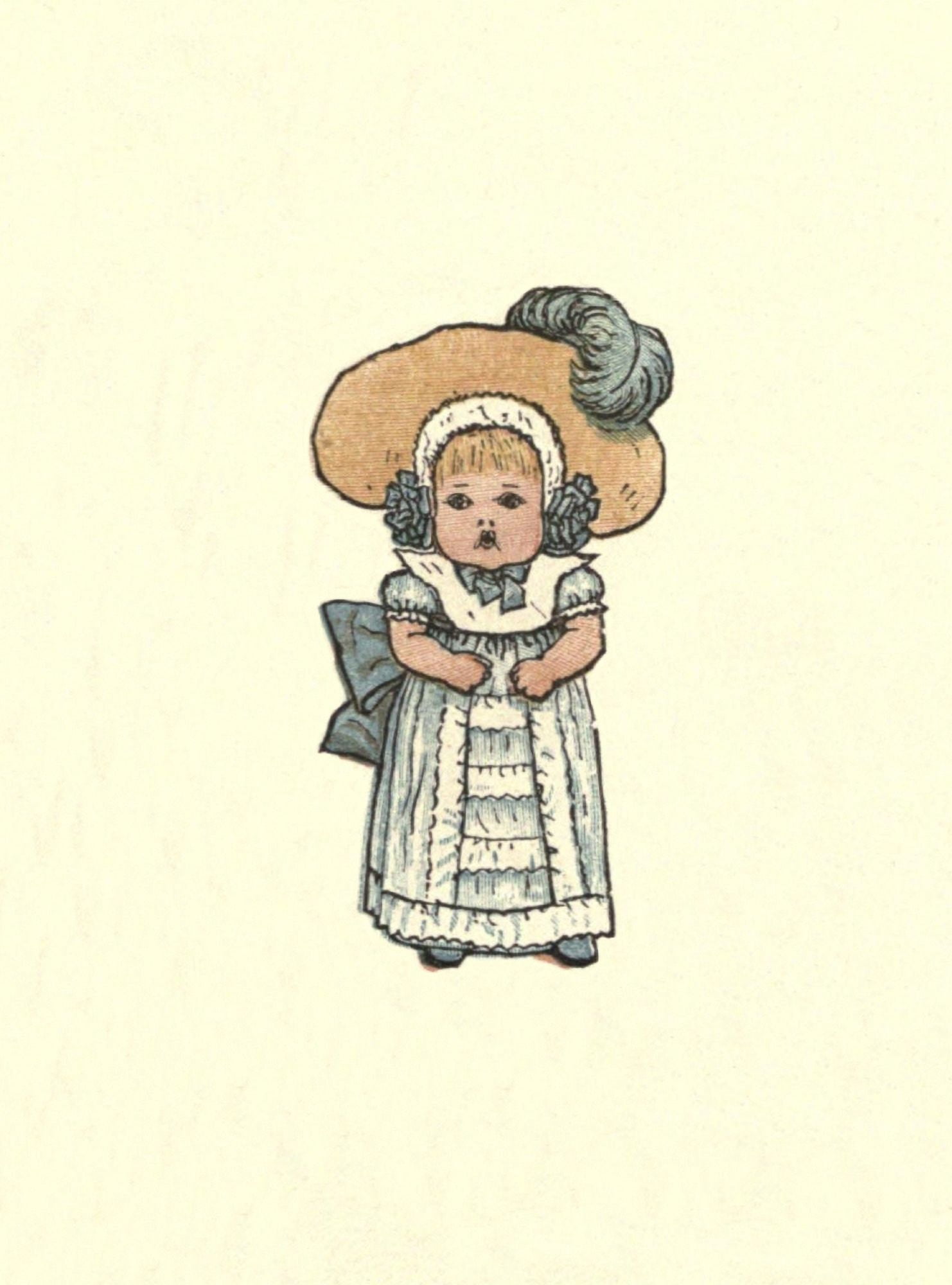 Under the Window 1879 Tiny tot Canvas Art - Kate Greenaway (18 x 24)