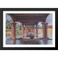 thumbnail image 1 of Under the bridge at Hampton Court 40x28 Large Black Wood Framed Print Art by Alfred Sisley, 1 of 2