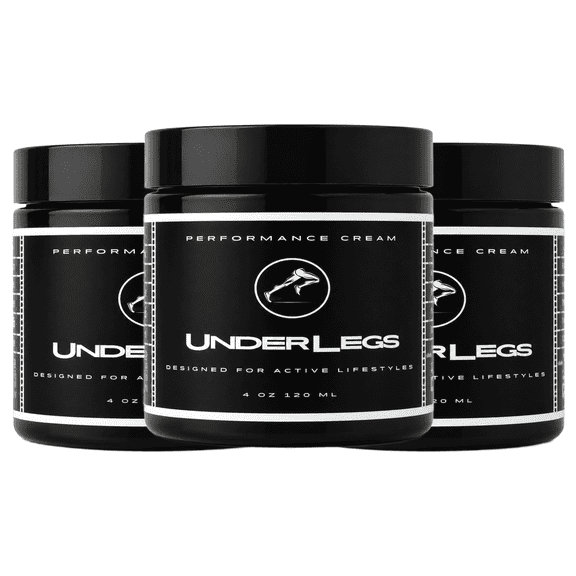 UnderLegs Performance Cream, 4 oz - Leg Relief & Recovery Cream 3 Pack