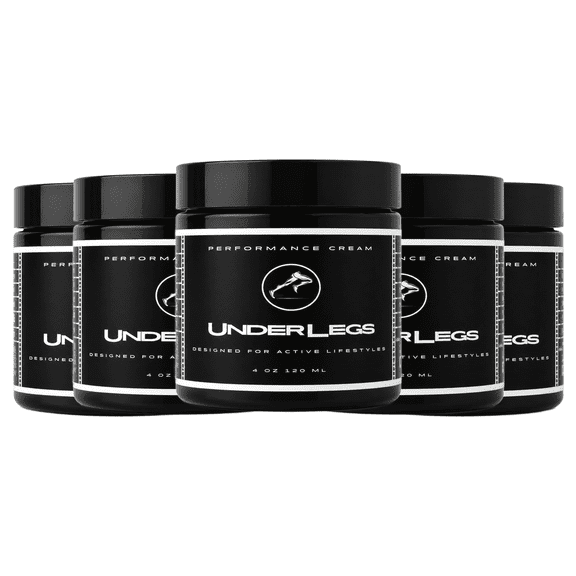 UnderLegs Performance Cream, 4 oz - Leg Relief & Recovery Cream 5 Pack