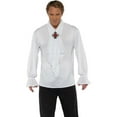 thumbnail image 1 of UnderWraps Men's White Sinister Vampire Count Costume Shirt Large 42-46, 1 of 2
