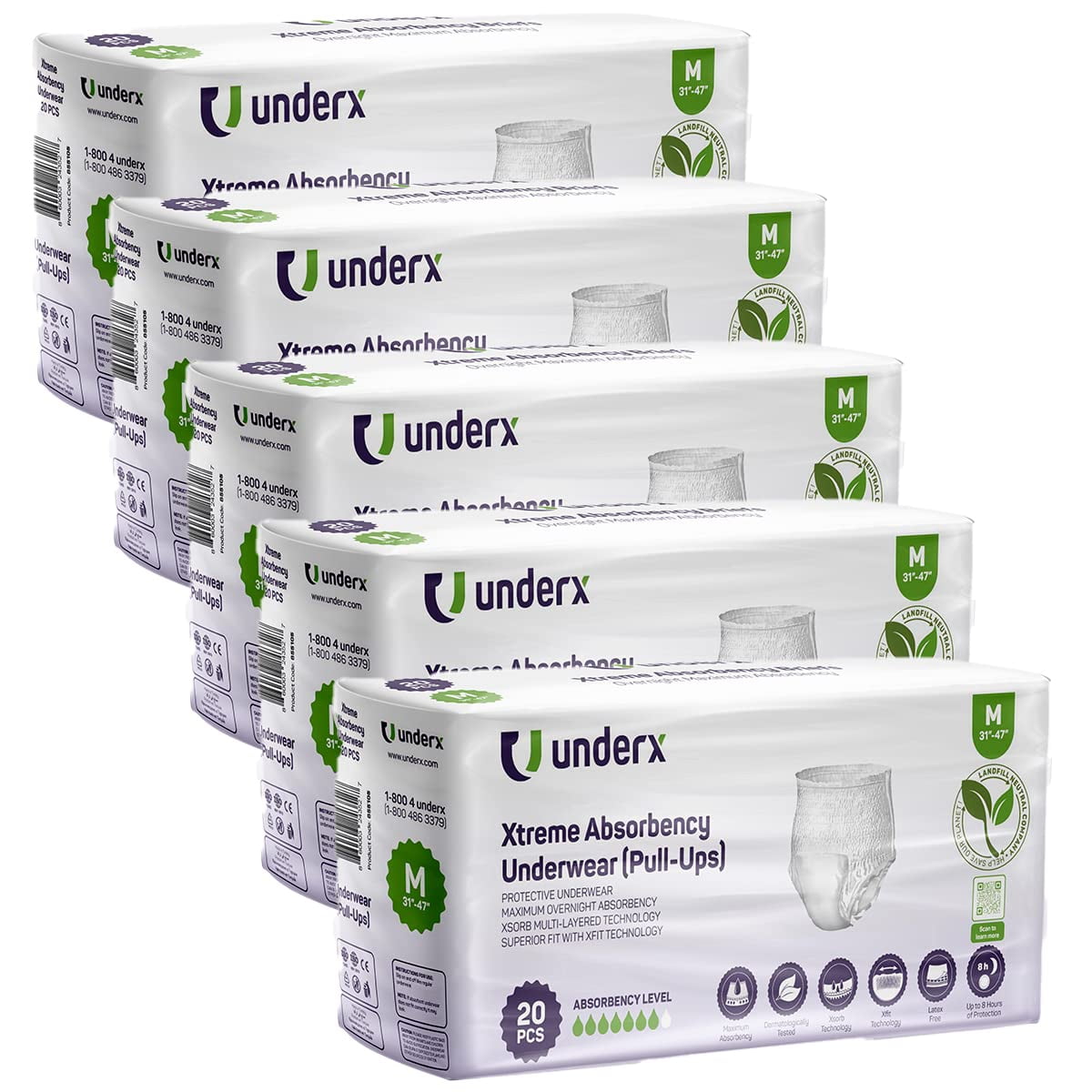 Comfy Life Premium Adult Incontinence Pull Up Diaper Pants 12 Pack High  Absorbency (Medium)