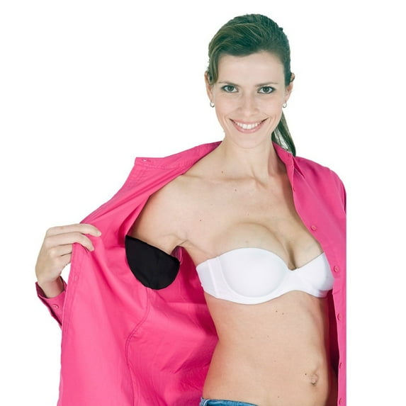Underarm Shields, 100% Organic Cotton Dress Shields Exclusively For Women Underarm Shields With Water-Proof Barrier, Disposable Underarm Dress Shields Style #CW4900 Black |