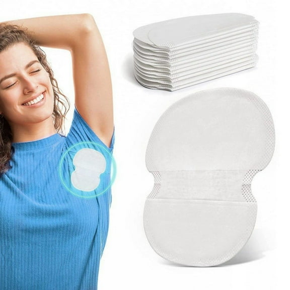 Underarm Sweat Pads Lonzony 100 Pcs Armpit Sweat Pads For Sweating Women Men Disposable Sweat Pads Non Visible Adhesive Disposable Dress Guards Shields Non Sweat Adhesive Armpit Protection