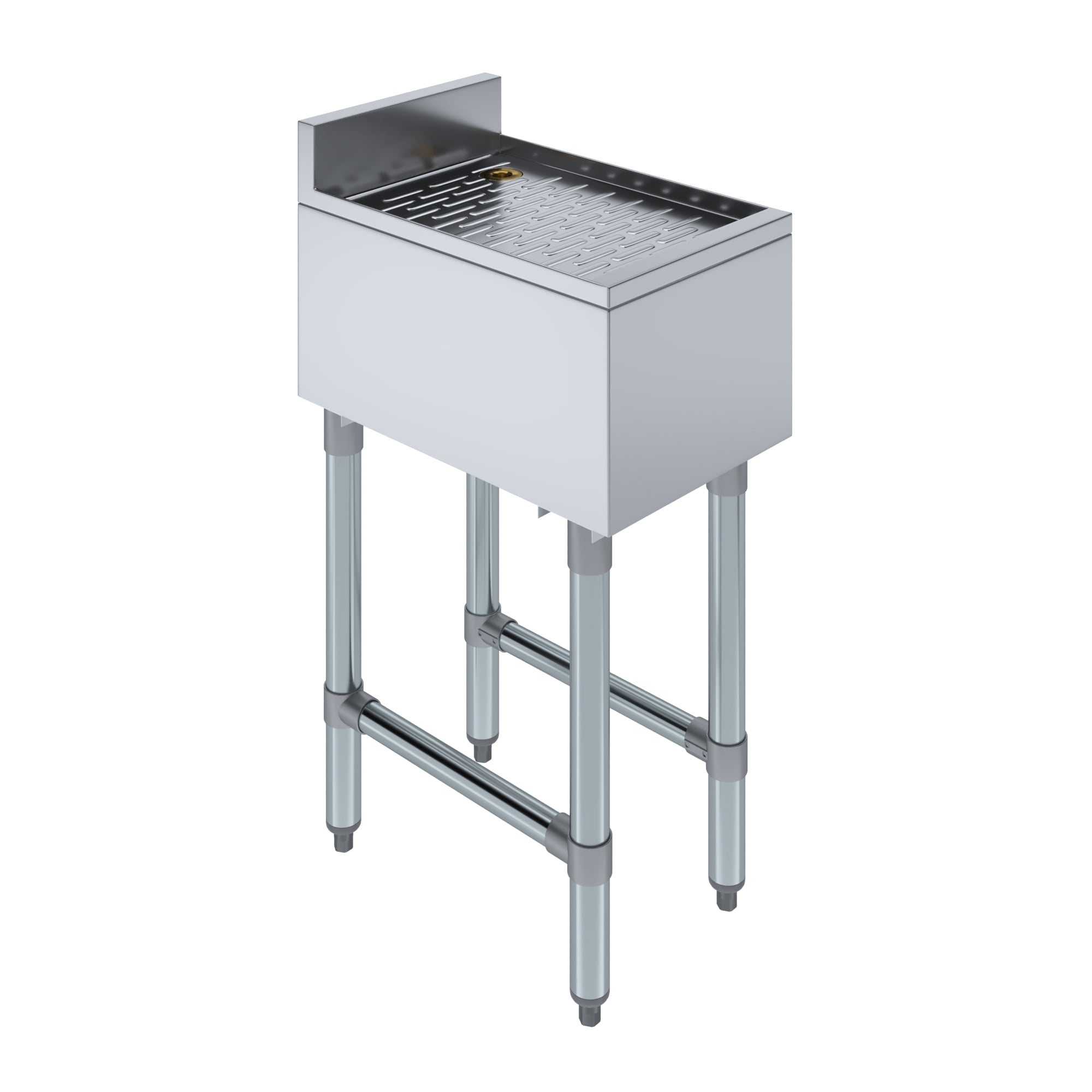 Underbar Stainless Steel Drainboard 18-1/2 in. x 12 in. x 30 in. H with 3 in. Backsplash