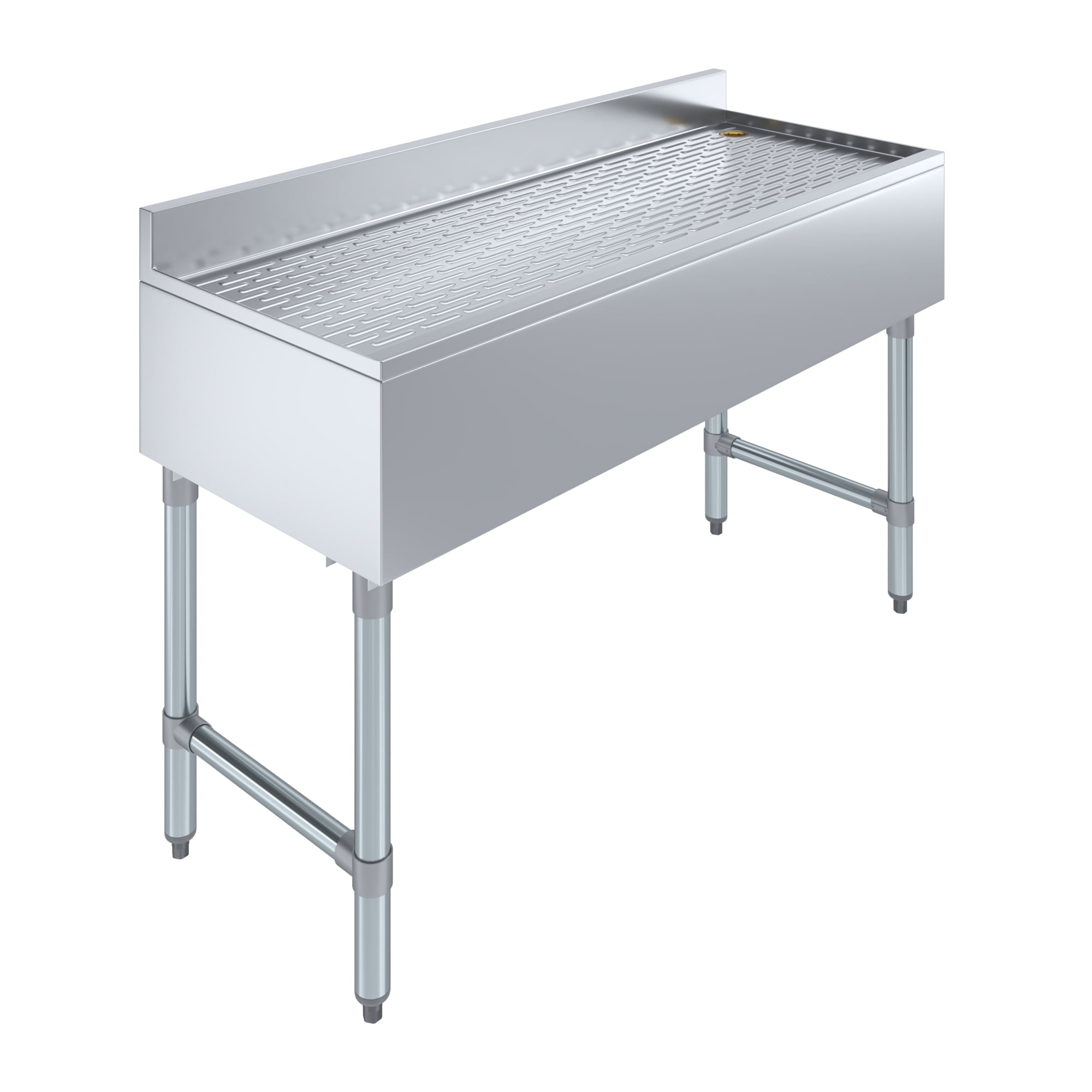 Underbar Stainless Steel Drainboard 18-1/2 in. x 48 in. x 30 in. H with 3 in. Backsplash