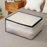 Underbed Storage Bag - PEVC Dustproof Organizer for Clothes, Comforter, Blankets & Pillows, Large Capacity Bedroom Under Bed Organization Solution, 23.62x17.72x11.81in