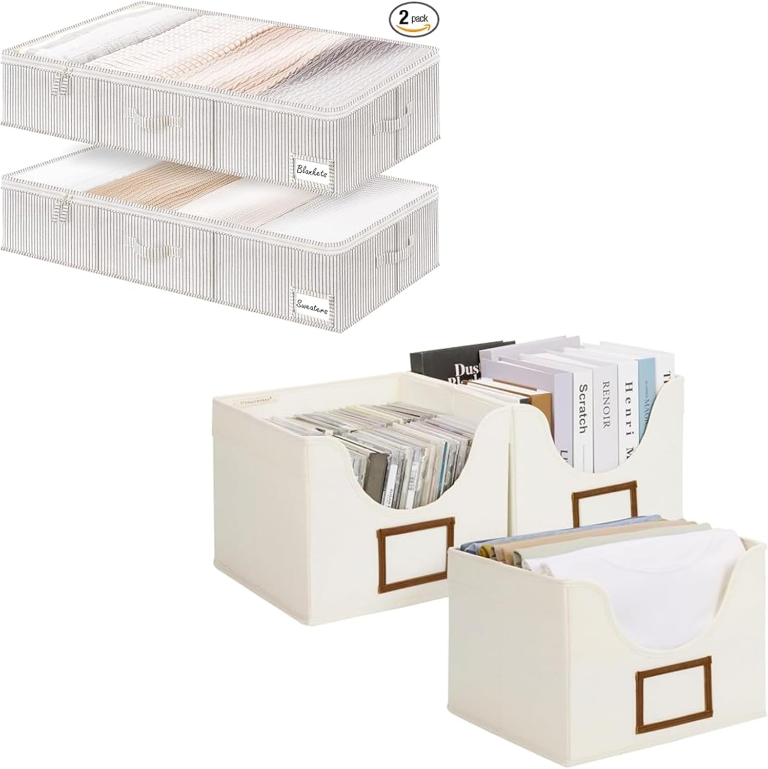 Underbed Storage Bins with Closet Storage Bins