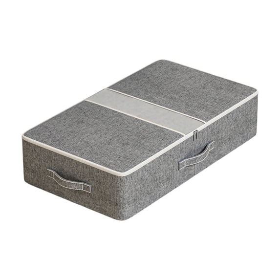 Underbed Storage Containers Bin with Lids, Large Under Bed Storage Organizer Box with Handle, Foldable for Clothes, Shoes, Blankets 7*31*18In