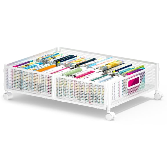 Underbed Storage Organizer with Wheels Foldable Space-Saver for Effortless Organization Maximize Your Space, Simplify Your Life!