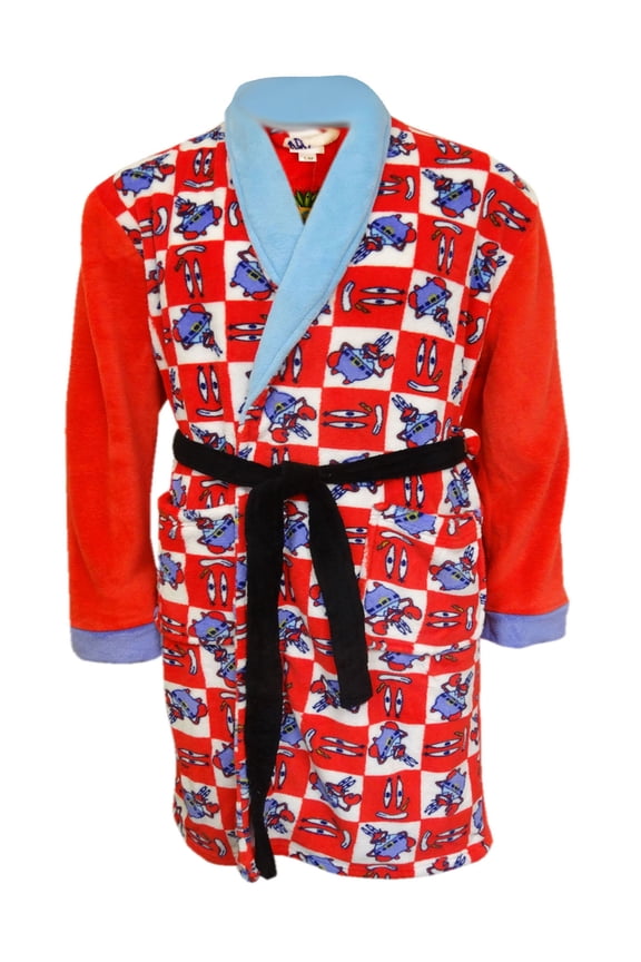 Mens Mr. Krabs Adult Plush Robe (Small/Medium)