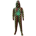 thumbnail image 1 of Underboss Mens Rasta Leaf Footie One Piece Pajamas with Hood (Small), 1 of 2
