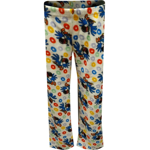 Underboss Womens Kellogg's Fruit Loops Toucan Sam  Plush Junior Cut Lounge Pants