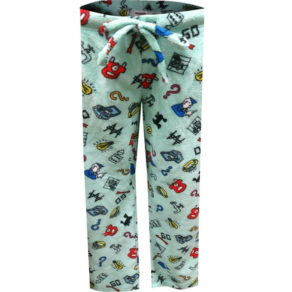 Underboss Womens Monopoly Icons Soft and Cozy Plush Junior Cut Lounge Pants (Medium)