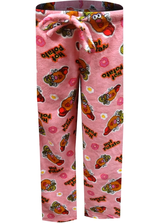 Womens Toy Story Mrs. Potato Head Hot Potato Junior Cut Plush Lounge Pants (Small)