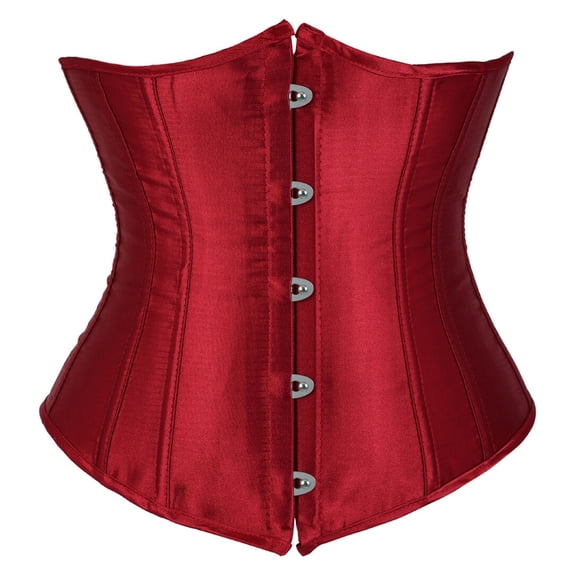 Underbust Corset Tops for Women Plus Size Waist Boned Burlesque Outfit Underboob Corsets Ladies Weinrot 3XL