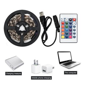 50 200cm Usb Led Strip Light Tv Back Lamp 2835rgb Colour Changing Remote Control Lighting Fixture Usb Led Strip Light Tv Back Lamp 2835rgb Colour Changing Remote Control Usb for Cu