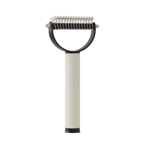 Undercoat Rake for Dogs, Double Sided Dog Brush, Deshedding Tool, Professional Detangling Comb for Long Haired Cats, Heavy Severe Knots Remover Rake,Black