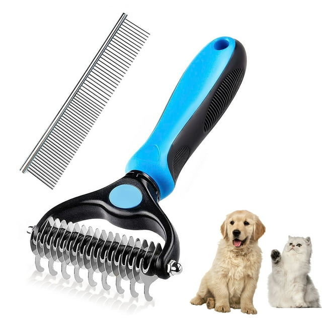 Newlight66 Double-Sided Pet Cat & Dog Grooming Undercoat Rake ...