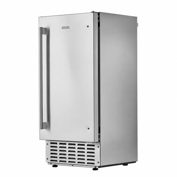 Undercounter Built-in Nugget Ice Maker, 66 Lbs/Day, Reversible Door, Stainless Steel, Electric Drainage