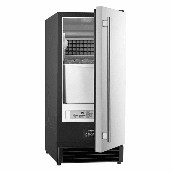 Undercounter Ice Maker, 50lbs/Day Built-In Ice Machine Stainless Steel