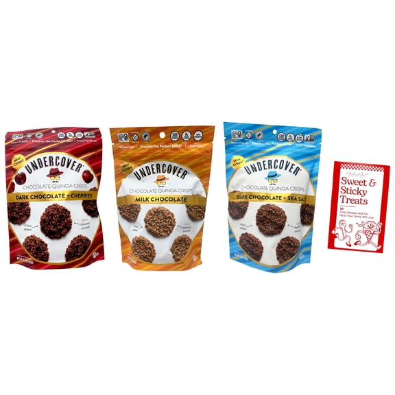 Undercover Chocolate Quinoa Crisps - 3 Flavors; 1 Each: Dark Chocolate, Milk Chocolate, and Dark Chocolate & Sea Salt | Merlinsmart Zine