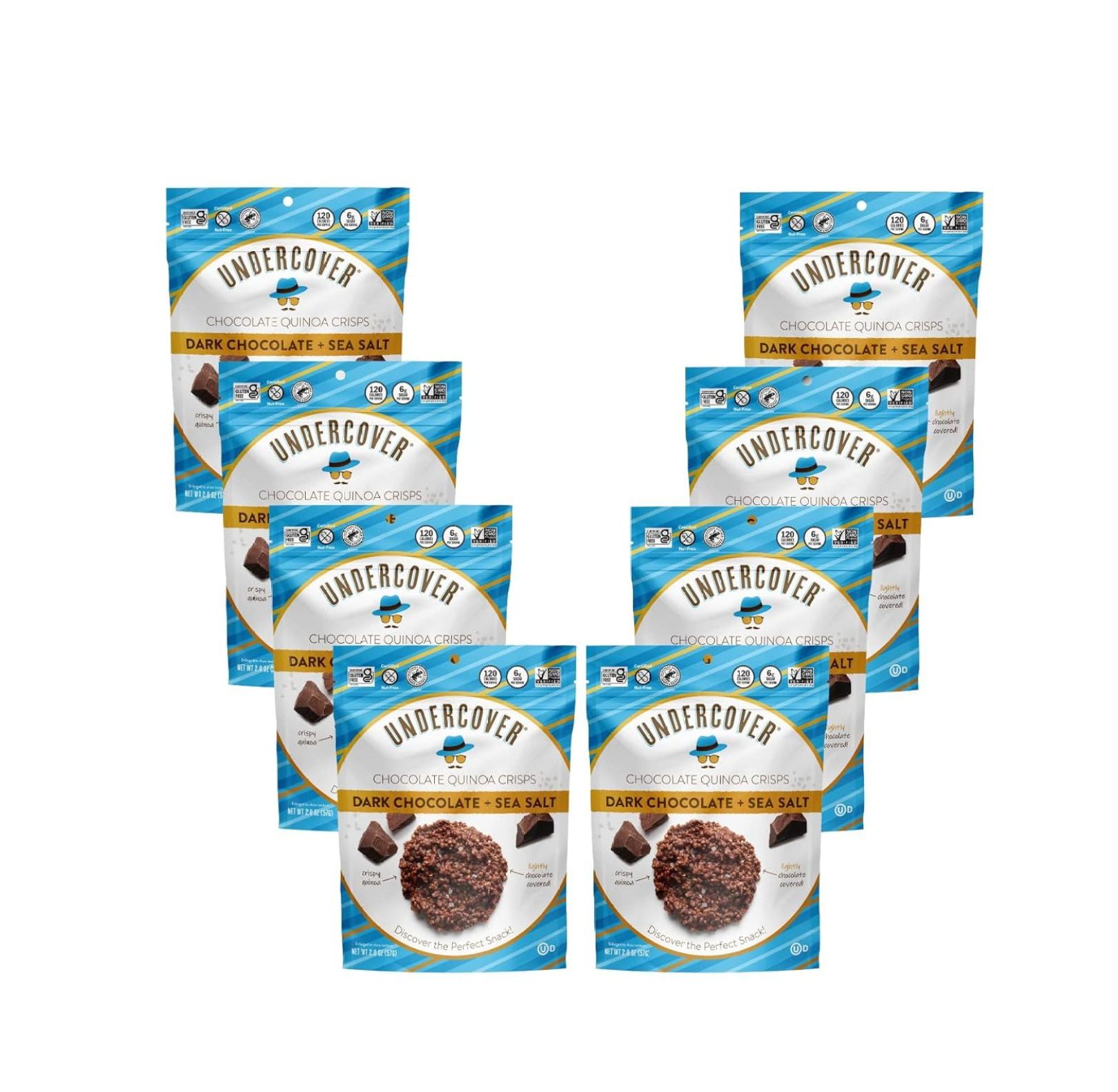 Undercover Chocolate Quinoa Crisps Dark Chocolate + Sea Salt Quinoa