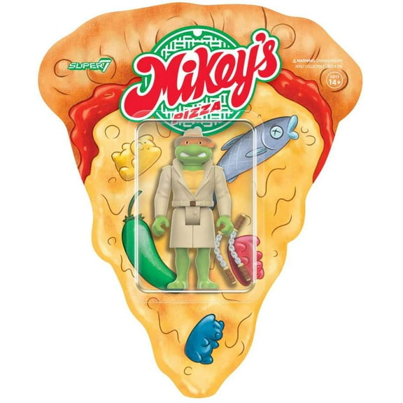 Undercover Mikey TMNT Weird Pizza To Go SDCC Super7 Reaction Figure