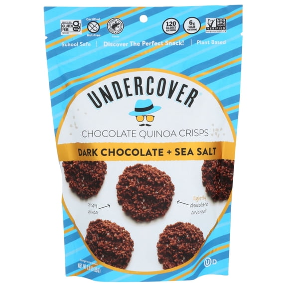 Undercover Snacks Dark Chocolate Sea Salt Quinoa Crisps Minis 3.0 oz