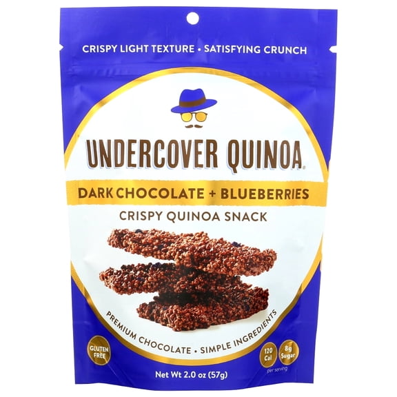 Undercover Quinoa Crispy Quinoa Dark Chocolate Blueberry, 2 oz