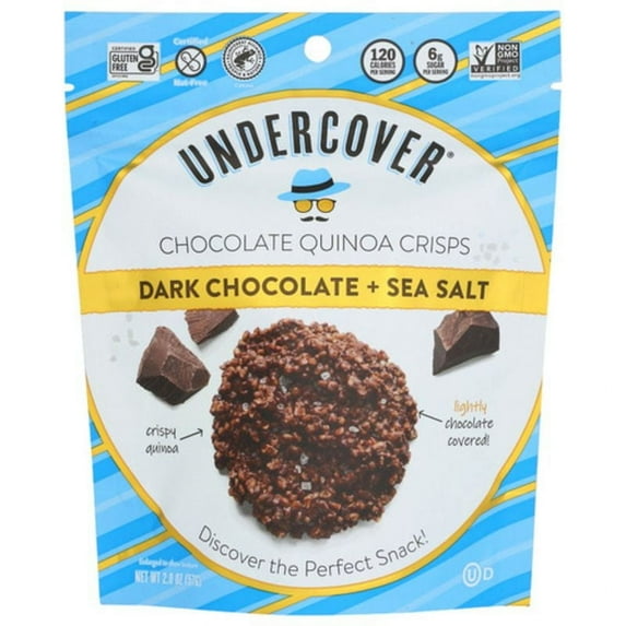 Undercover Quinoa Dark Chocolate & Sea Salt Quinoa Crisps 2 oz