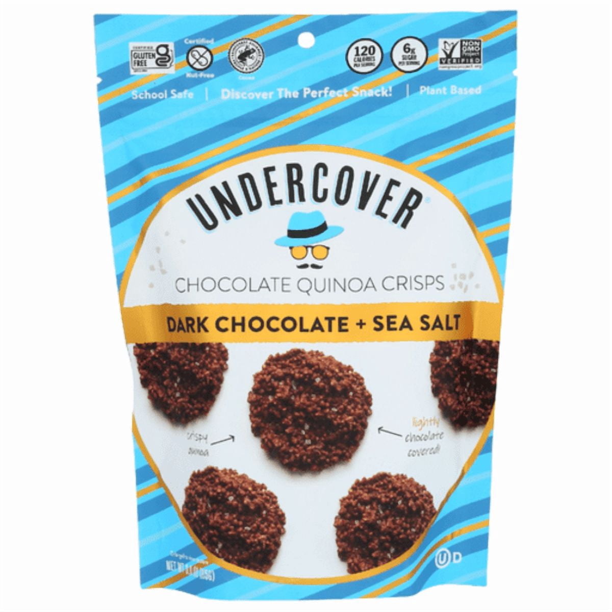 Undercover Quinoa Dark Chocolate & Sea Salt Quinoa Crisps 3 oz - Pack of 3