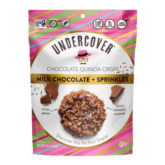 Undercover Snacks Milk Chocolate + Sprinkles Quinoa Crisps, 2 oz