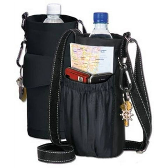 The Go Caddy Water Bottle Holder ~ cylindrical tote bag ~ fits bottles up to 1.5 liter
