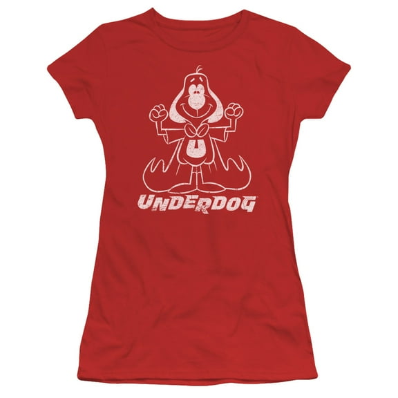 Underdog/Outline Under S/S Junior Women's T-Shirt Sheer