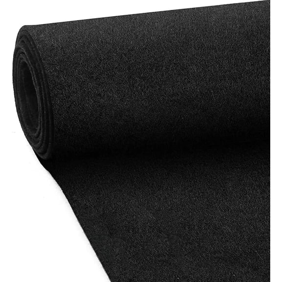 Underfelt Carpet for RV, Boat, Truck, Speaker Box, Door Liner, Desk (Black)