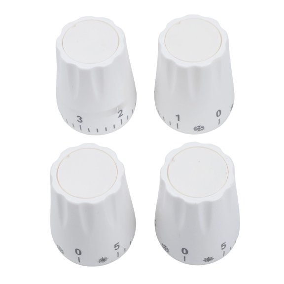 Underfloor Heating Manifold Handwheel 4 Pack – M30x1.5 Threaded Plastic Rotary Switch For Radiator Temperature Control Valves, For Thermostatic Valve Systems(White)