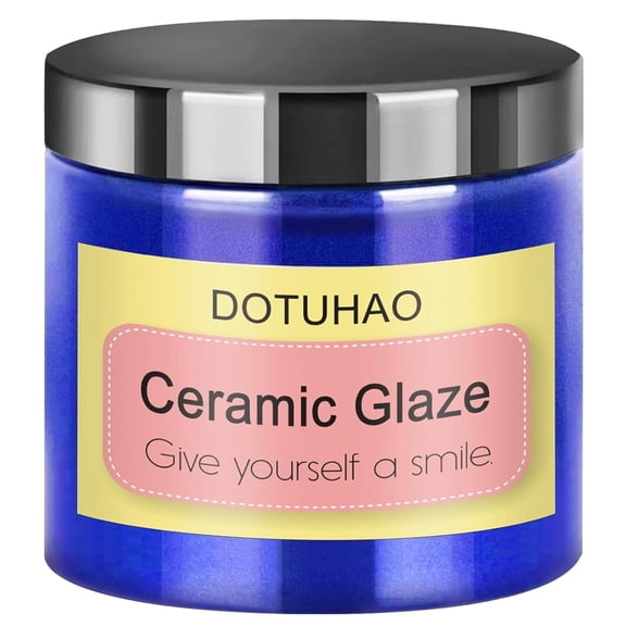 Underglaze for Ceramics, Blue Ceramic Glaze Powder, Pottery Pigments Stains Underglaze Colors Pigment Powder Ceramic Underglaze Colors for Clay (Blue, 4 oz)